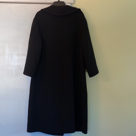 Escada Beautiful Virgin Wool Stretch Black Full Length Coat Made in Italy 🇮🇹 - Picture 5 of 16